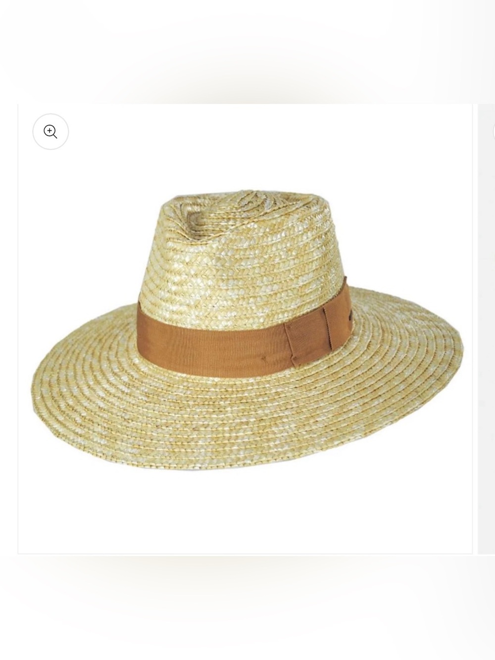 Brixton Wheat Straw Fedora with Tan Band